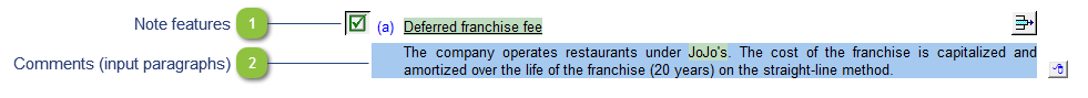 Deferred franchise fee policy