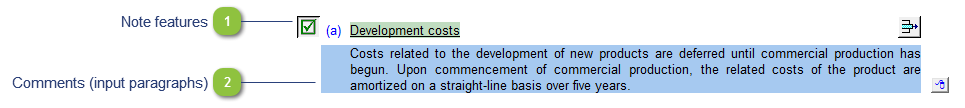 Development costs policy