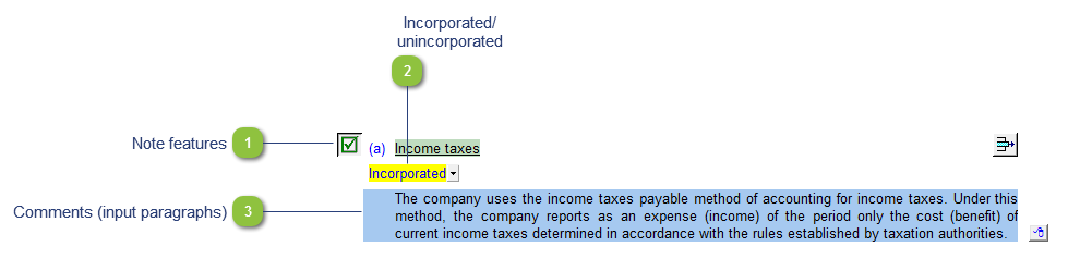Income taxes payable policy