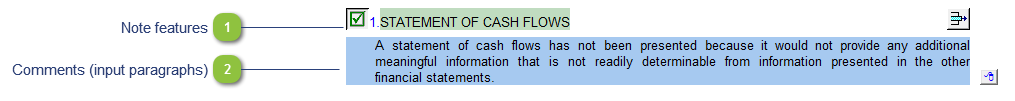 Statement of Cash Flow not Meaningful