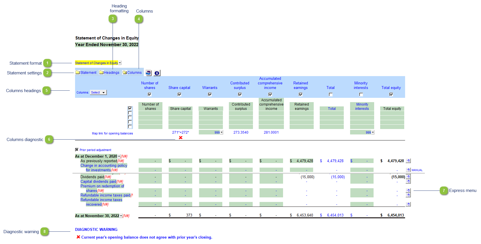 Equity Roll Forward Excel Template