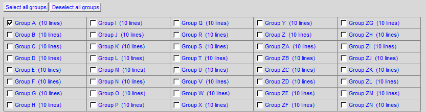 23. Select groups to insert/delete rows