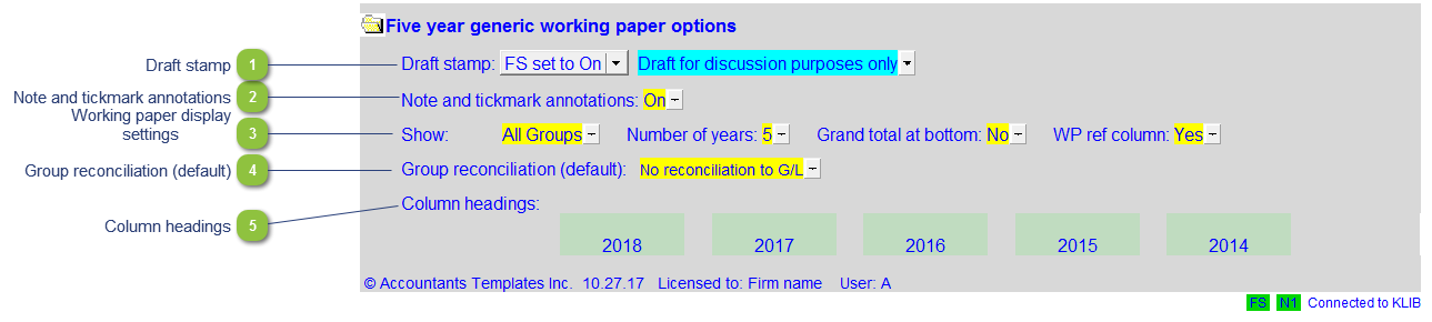 Working Paper Options