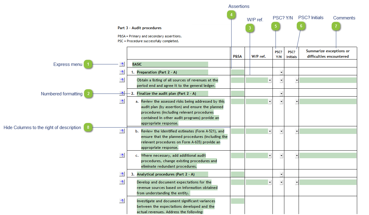 Common Checklist Features