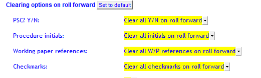 1. Clearing Options