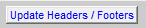 4. Update Header/Footers