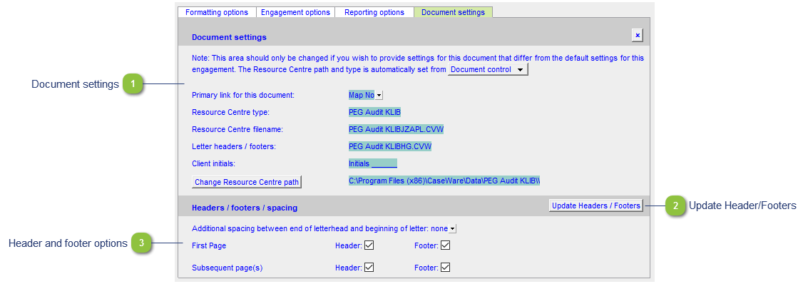 Document Settings