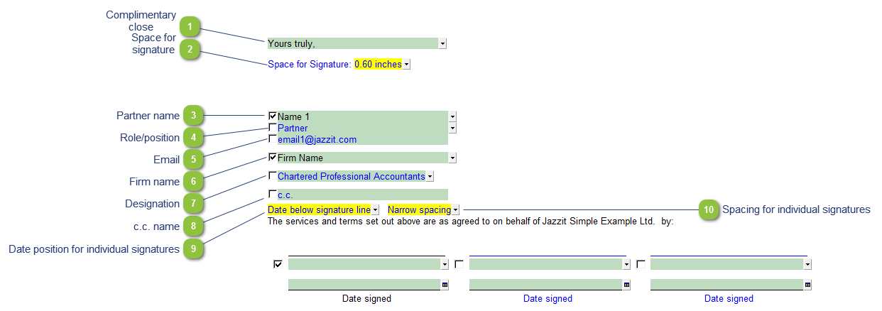 Dater with Signature Below Dates