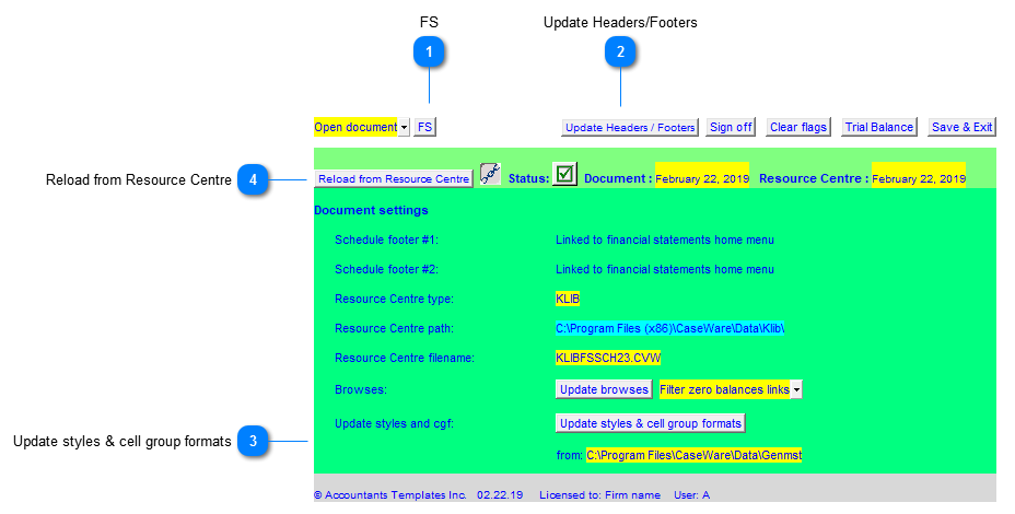 Linking additional schedules to the Jazzit financial statements