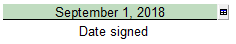 5. Signature date