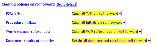 1. Clearing Options