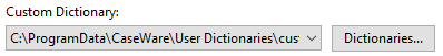 2. Custom dictionary