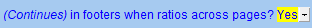 11. Add 'Continues' to footers