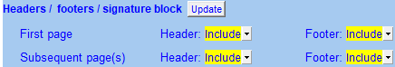 12. Header and Footer Inclusion/Exclusion