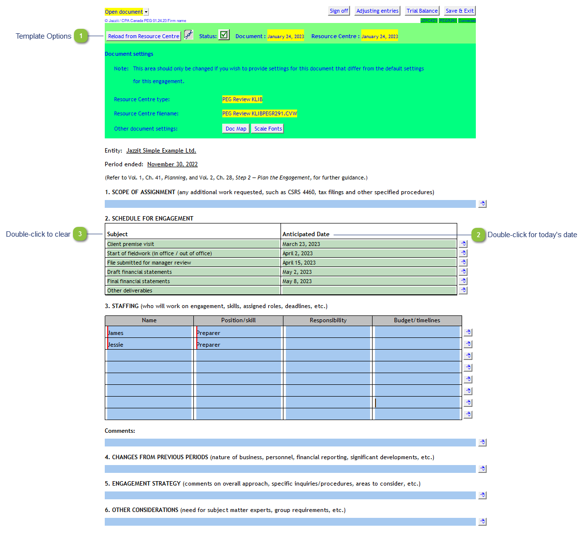 Worksheet - Review engagement plan (2-91)