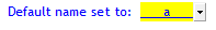 3. Default name set to:
